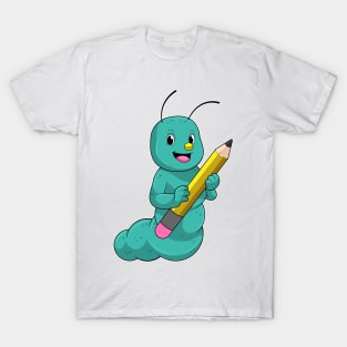 Caterpillar with Pencil T-Shirt